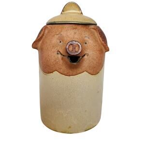 Vintage UCTCI Pig Teapot Pitcher With Lid Japan Stoneware Ceramic 7 Inch Rare